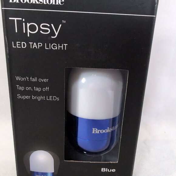 Brookstone Tipsy LED Tap Light Blue NEW 842428 Shake Bright Auto Shutoff 6 min - Picture 2 of 8